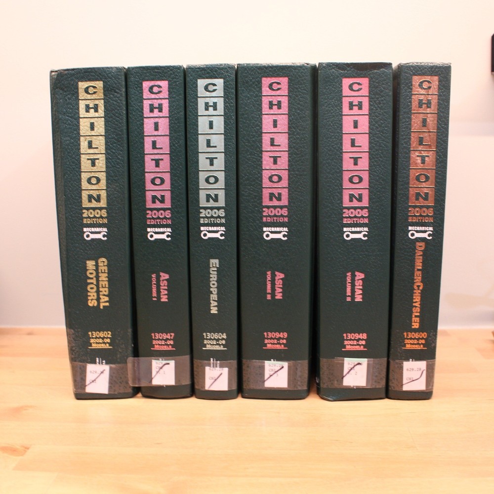 Chilton 2006 Mechanical Service Manual Set 6 Volumes GM Chrysler Asian European