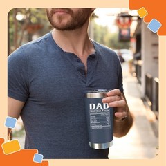 Funny Insulated Tumbler for Dad – 20 oz Break-Resistant Gift Idea