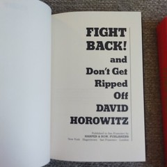 SIGNED Fight Back! And Don’t Get Ripped off David Horowitz 1979 HC in Slipcase