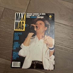 Max Mag Magazine No 5 Duran Duran Giant Fold out Poster! Simon Le Bon