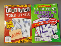 Lot of 2 Word-Search Large Print Puzzle Books-Kappa True Crime & Search & Circle