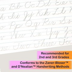 3 Practice Cursive Hand Writing Pad Book Learn to Write Workbook 2nd-3rd Grades