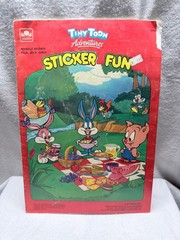 Tiny Toon Adventures Sticker Fun Golden Coloring Book Used Condition