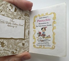 Little Little Golden Books Mini, Lot Of 2 Pinocchio Snow White 2.75 x 2.75in