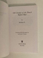 100 Strokes of the Brush Before Bed by Melissa P. (2004, TP) Advance Proof ARC