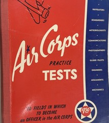 Air Corps Practice Tests 1942 3rd Printing US Military Aviation cBc NY *READ