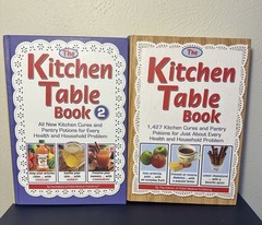 FC&A Medical Publishing Kitchen Table Book 1 & 2 Hardcover Lot 2 Home Remedies