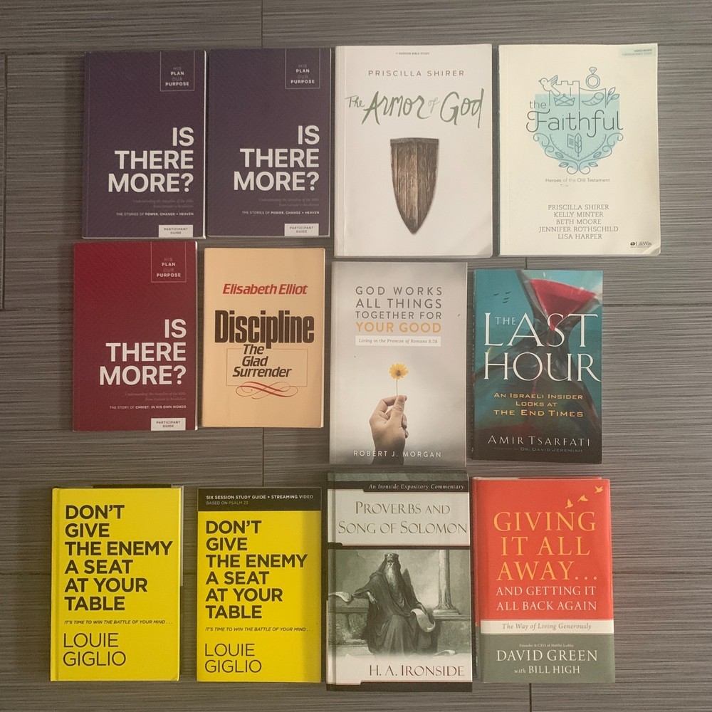 Mega Christian Book Lot of 12 Bible Study Devotional Louie Giglio Shirer Elliot