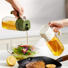 P&M Essentials+ 16oz 2 in 1 Olive Oil Dispenser for Kitchen – Available in Black