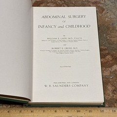 Book Abdominal Surgery of Infancy Childhood William Ladd Surgical Vintage Books