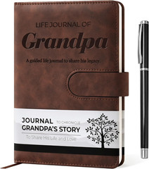 Grandpa I Want to Know Your Life Story Leather Journal (Hardcover): a Grandpa’S