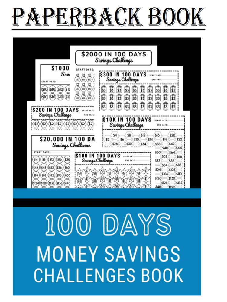 100 Days Money Savings Challenges Book: Large Savings Challenge Book For Low Inc