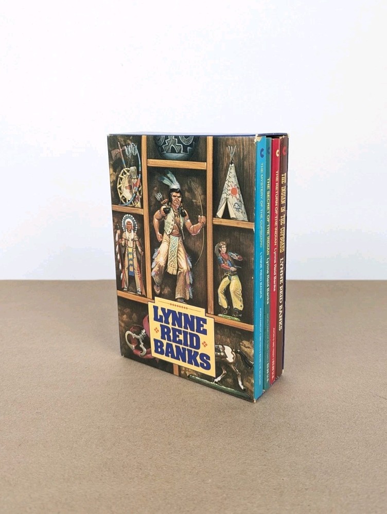 Vintage The Indian in the Cupboard Lynne Reid Banks 4 pb Books Boxed Set 1980s