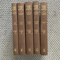 Thru the Bible J Vernon McGee Set Vol 1, 2, 3, 4, 6 1981 Hardcover Commentary