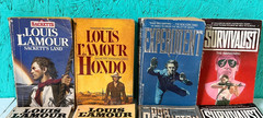 Action Lot of 12 Books Survivalist Louis Lamour Thriller Mystery Western 80’s