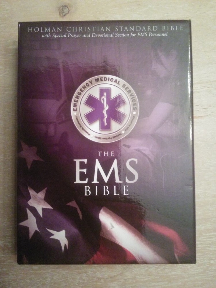 HCSB Emergency Medical Services EMS Bible, Blue LeatherTouch – VERY GOOD