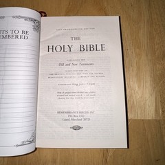 NEW Holy Bible KJV National Bible Press 1994, Remembrance Edition C.D. Stampley