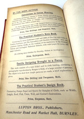 COTTON CLOTH DESIGNING by James Holmes Rare, Antique, Informative Hardcover