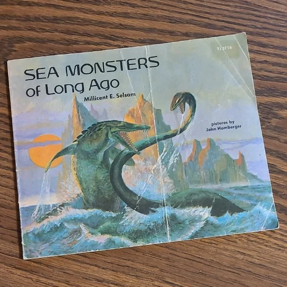 Vintage Book! Sea Monsters of Long Ago by Millicent E. Selsam 1977