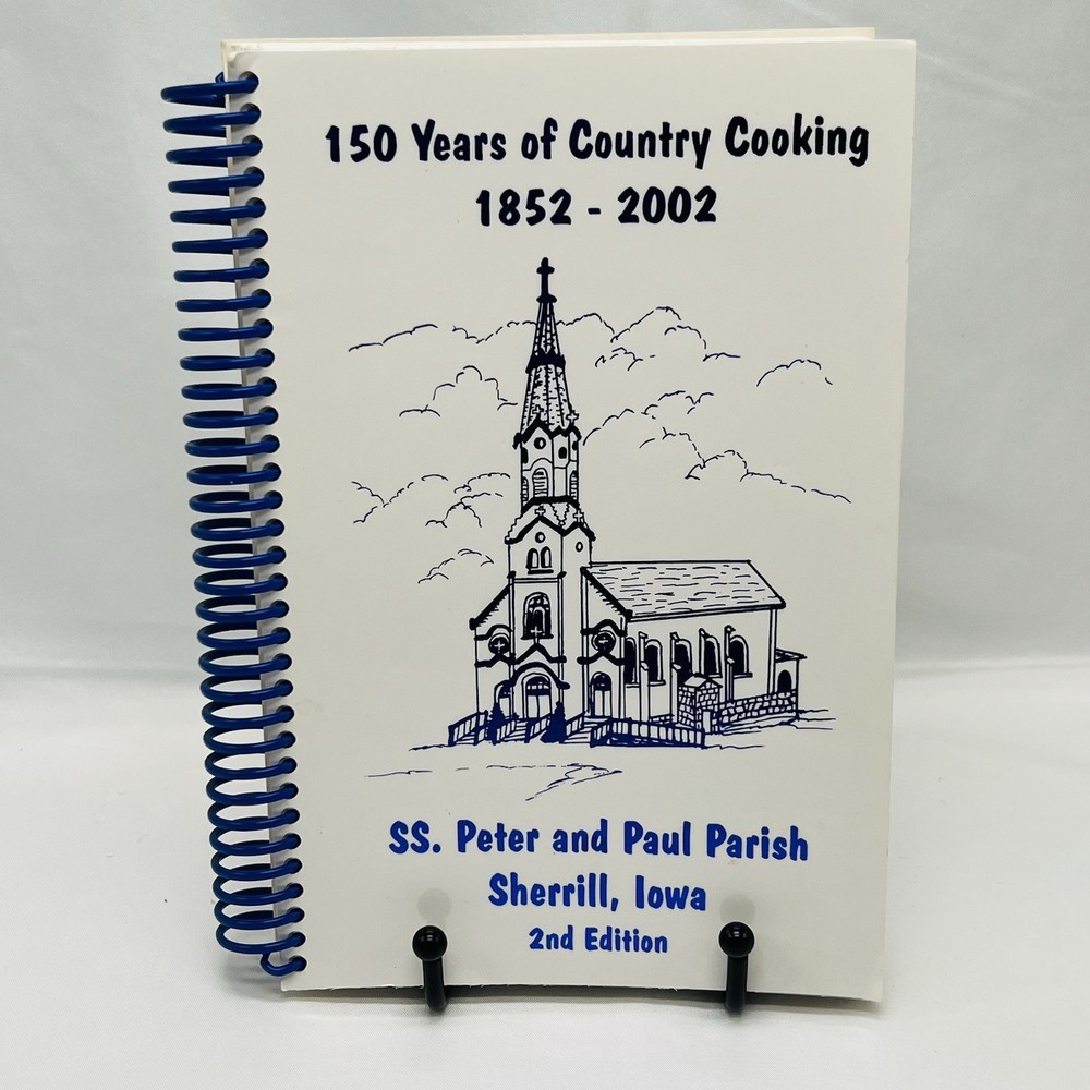 SS Peter & Paul Parish Church Cookbook 2002 Sherrill Iowa Spiral Bound 294 Pages