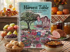 Amish Cookbook „Harvest Table” by Adrienne Lund Made in USA