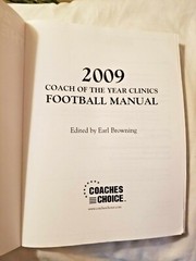 2009 Coach of the Year Clinics Football Manual (2009) Earl Browning