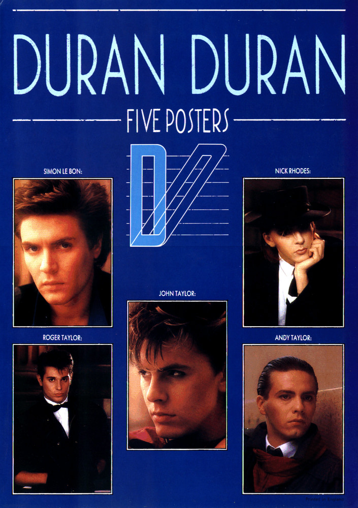 20501 Duran Duran Blue 5-Poster Book Large Unbound Full Color Rock VINTAGE 1980s