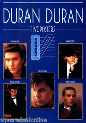 20501 Duran Duran Blue 5-Poster Book Large Unbound Full Color Rock VINTAGE 1980s