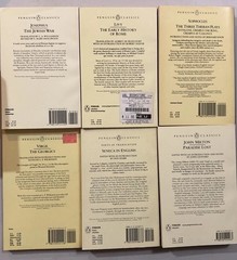 11 Penguin Classics, Trade PB, Black Spines, Sophocles, Homer, Milton, Virgil…