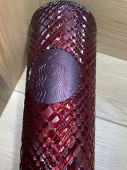 Starbucks 2022 Holiday Merlot Red Jeweled Venti 24 oz Tumbler Limited Ed.- Read