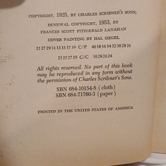Charles Scribner’s Sons The Great Gatsby F. Scott Fitzgerald PB Inscribed Illus