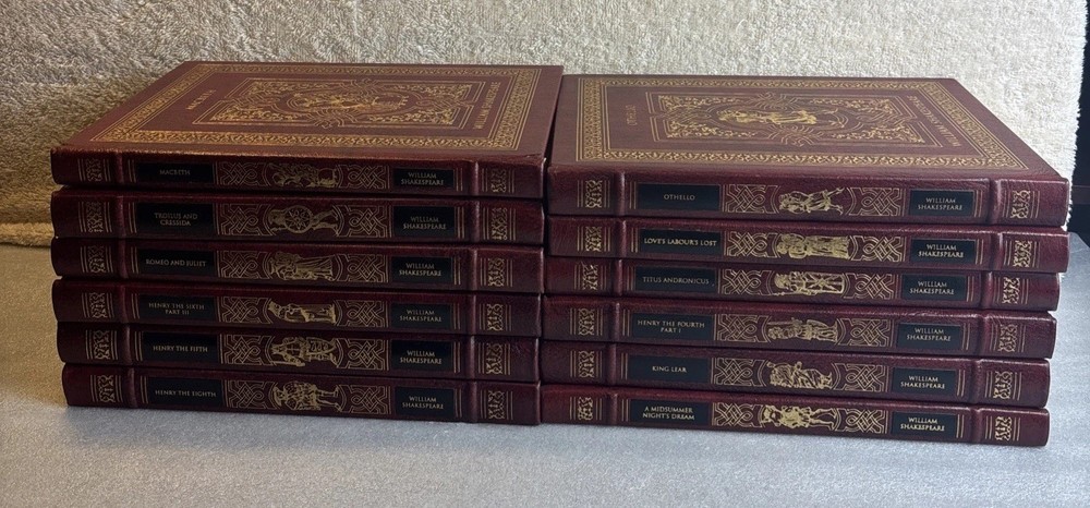 Easton Press William Shakespeare The Complete Works, 12 Leather Volumes