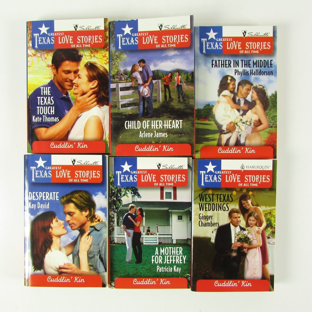 Lot of 6 Vintage Texas Love Stories Cuddlin 'Kin Paperback Books