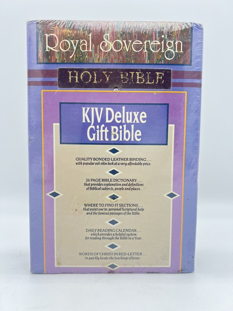 KJV Deluxe Gift Bible Burgundy Bonded Leather Royal Sovereign Edition 229BG-IND