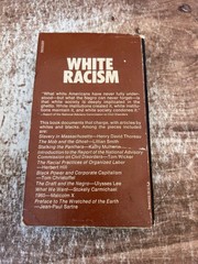 WHITE RACISM Paperback Book 1972 BARRY N SCHWARTZ Nonfiction