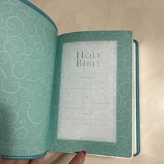 Turquoise Faux Leather Compact King James Version Bible