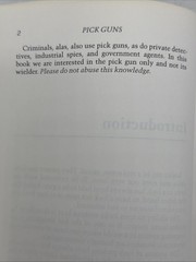PICK GUNS by John Minnery (Trade Paperback) Paladin Press