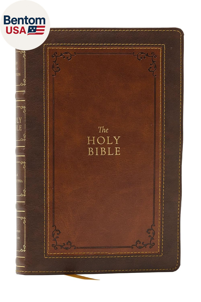 1611 KJV with Apocrypha, Brown Leathersoft: Holy Bible