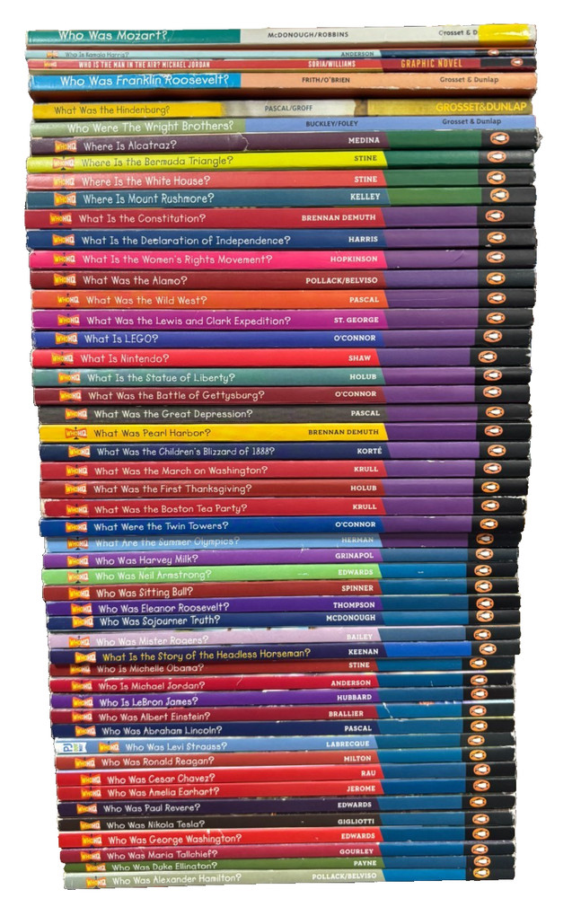Lot of 50 Who Was/What is Kids Books ~ NO REPEATS