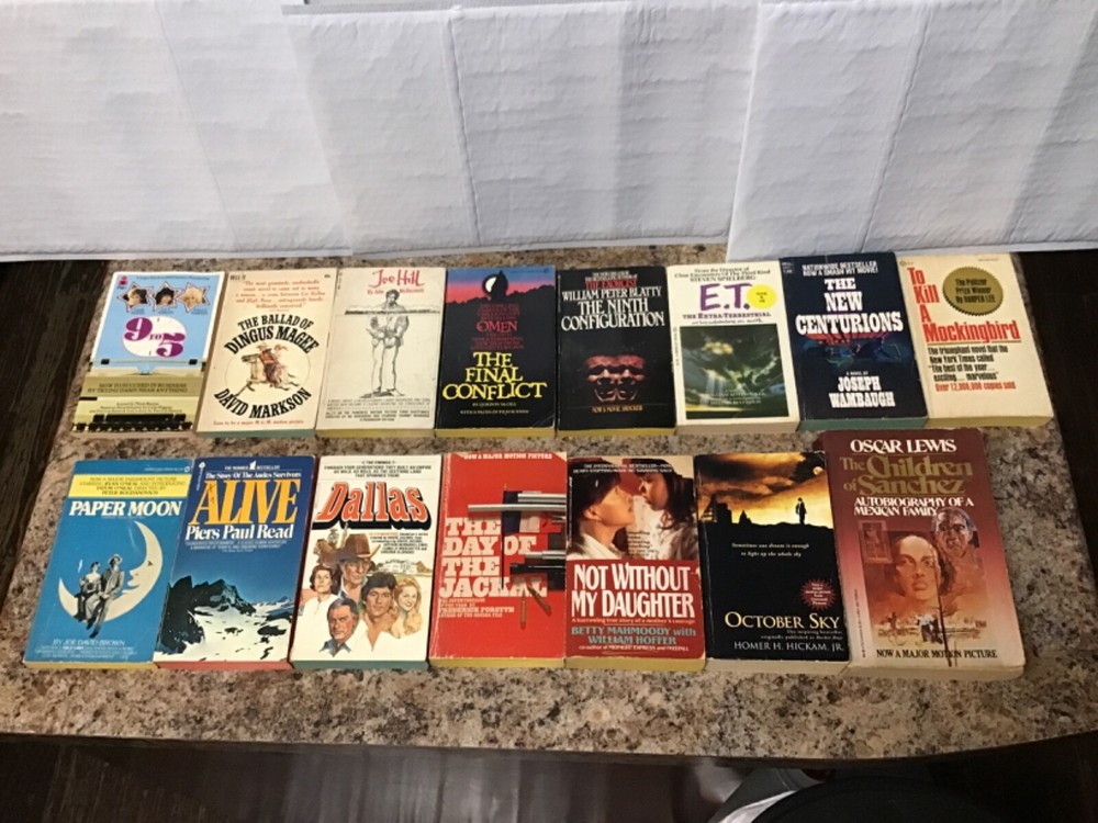 Lot of 15 Vintage Movie Based Paperbacks 1963-1999