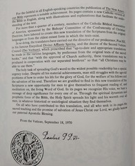 Vintage Holy Bible Catholic Heirloom Edition 8.75×11.5″ The New American Bible