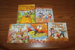 9 Thanksgiving Fall Picture Book Lot Child Teacher Plymouth Turkey Leaf Thanks