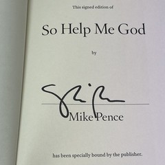 SO HELP ME GOD by Mike Pence **SIGNED Bk, 2022 First Edition First Printing HCDJ