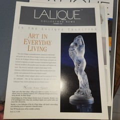 Lalique 1988 Large Signed Coffee Table Book 1st Edition W Extra Catalogs French