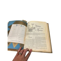 Vtg Holy Bible Torah Jewish Family 1957 Leonard S. Davidow MCM Gold Illustrated