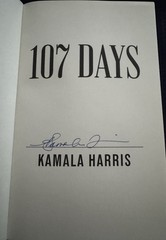 KAMALA HARRIS Signed/Autographed 107 Days 1st Edition 1st Print HC Book🔥