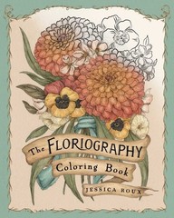 Floriography Coloring Book, Paperback by Roux, Jessica, Brand New, Free shipp…
