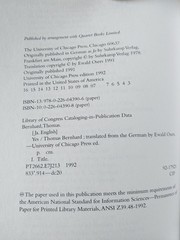 Thomas Bernhard – Yes – University of Chicago Press Third Printing