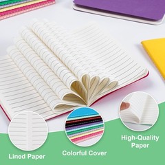120 Pack Notebooks Bulk, 3.5 x 5.5 In Mini Pocket Notepads, Colorful Cover No…