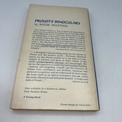 Proust’s Binoculars Roger Shattuck Cover Wear Written Notes Acceptable Paperback